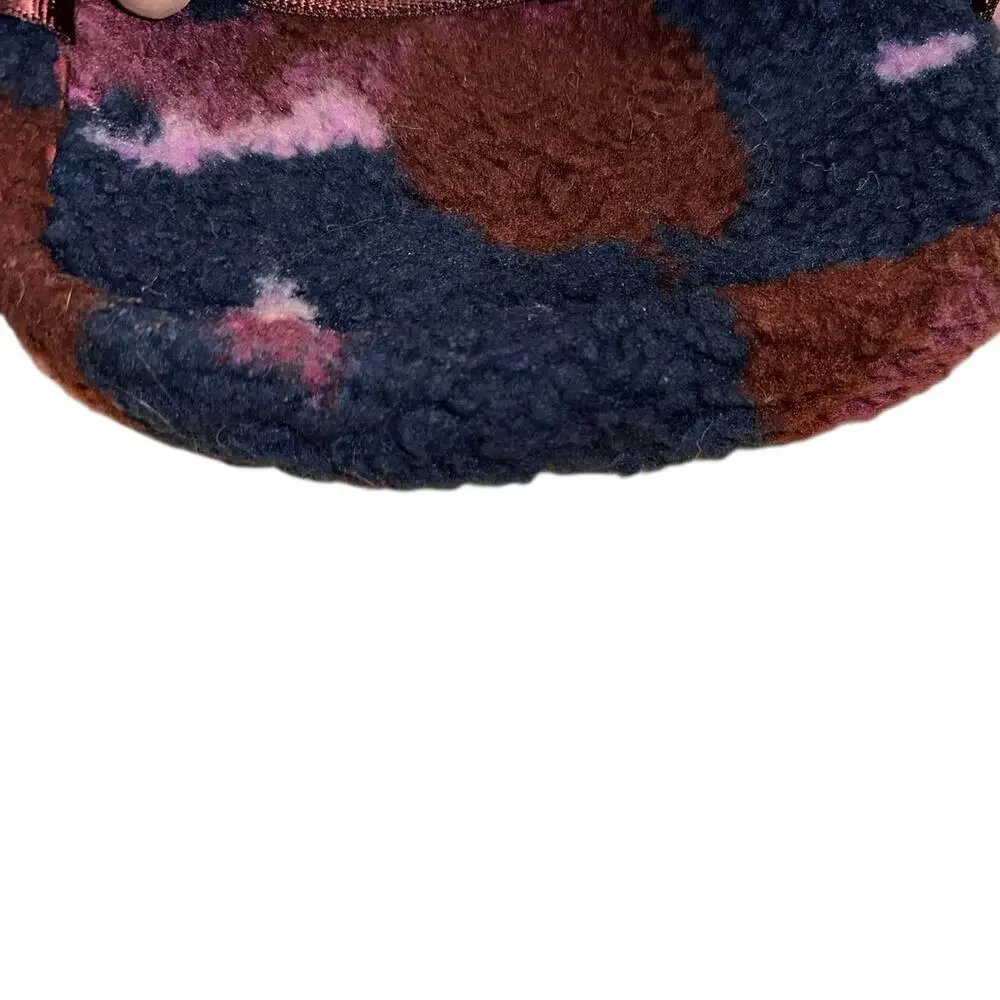Fabletics‎ Teddy Belt Bag Multicolor Camo Fleece Crossbody Pouch